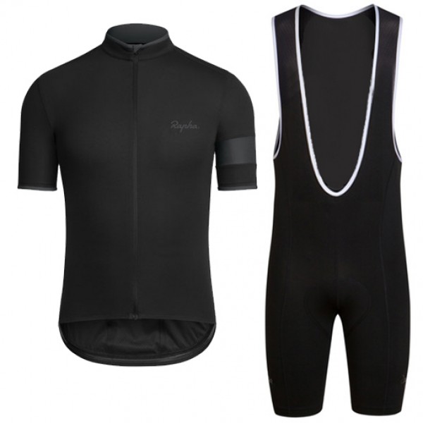 2016 RAPHA schwarz Fahrradbekleidung Radtrikot und Trägerhosen Set Radtrikot Kaufen