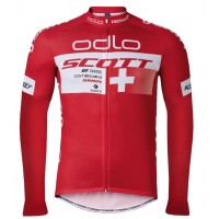 2016 Scott ODLO Team Rot Radtrikot Langarm Radtrikot Kaufen