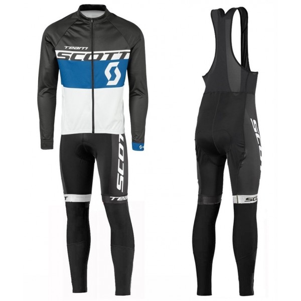 2016 Scott Team Schwarz-Blau-Weiß Fahrradbekleidung Satz Radtrikot Langarm+Lang Trägerhose Radtrikot Kaufen 2016 Scott Team Schwarz-Blau-Weiß Fahrradbekleidung Satz Radtrikot Langarm+Lang Trägerhose Radtrikot Kaufen