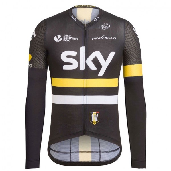 2016 Team Sky IV Schwarz-Gelb Radtrikot Langarm Radtrikot Kaufen 2016 Team Sky IV Schwarz-Gelb Radtrikot Langarm Radtrikot Kaufen