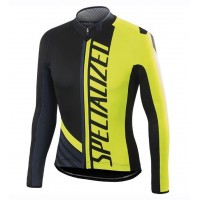 2016 Specialized Pro Team SZK Schwarz-Grün Fluo Radtrikot Langarm Radtrikot Kaufen