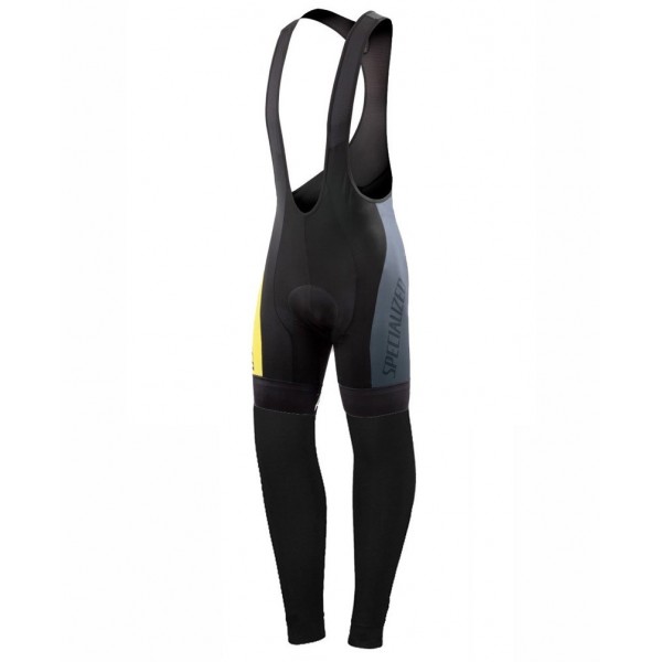 2016 Specialized Pro Team SZK Schwarz-Grau-Gelb Lang Trägerhose Radtrikot Kaufen
