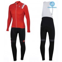 2016 Sportful JSW Rot thermisch Fahrradbekleidung Satz Radtrikot Langarm+Lang Trägerhose Radtrikot Kaufen