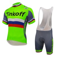 2016 Tinkoff Saxo Bank Fahrradbekleidung Satz Fahrradtrikot Kurzarm Trikot und Kurz Trägerhose 02 Radtrikot Kaufen