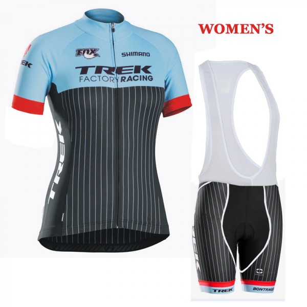 2016 Trek Damen Fahrradbekleidung Satz Fahrradtrikot Kurzarm Trikot und Kurz Trägerhose Radtrikot Kaufen