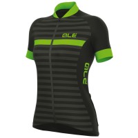 2017 Damen Ale Excel Riviera Radtrikot Kurzarm Schwarz Grün Radtrikot Kaufen