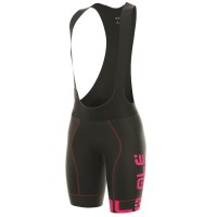 2017 Damen Ale PRR Nominal Kurz Trägerhose Schwarz Pink Fluo Radtrikot Kaufen