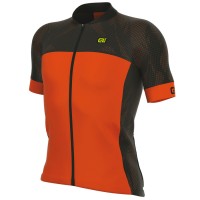 2017 Ale Formula 1.0 Ultimate Radtrikot Kurzarm Schwarz Orange Fluo Radtrikot Kaufen