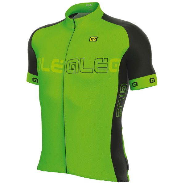 2017 Ale Excel Basic Radtrikot Kurzarm Grün Fluo Radtrikot Kaufen