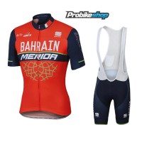 BAHRAIN-MERIDA Fahrradbekleidung Satz Radtrikot Kurzarm+Kurz Trägerhose 2017 Radtrikot Kaufen
