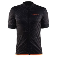 Craft Reel Graphic Axeon 2017 Radtrikot Kurzarm Schwarz Orange Radtrikot Kaufen
