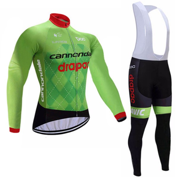 2017 Cannondale Drapac Fahrradbekleidung Satz Radtrikot Langarm+Lang Trägerhose Radtrikot Kaufen