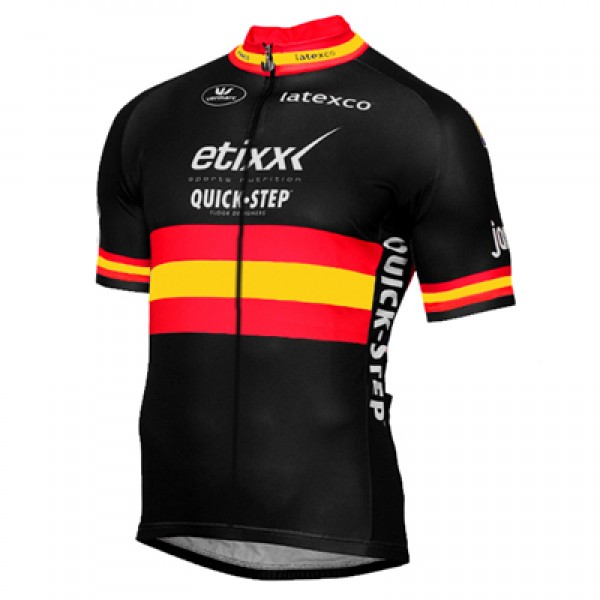 ETIXX-QUICK STEP 2017 Schwarz Rot Gelb Radtrikot Kurzarm Radtrikot Kaufen