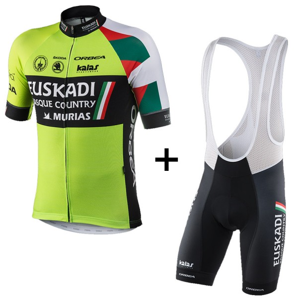 2017 Euskadi Fahrradbekleidung Satz Radtrikot Kurzarm+Kurz Trägerhose Radtrikot Kaufen