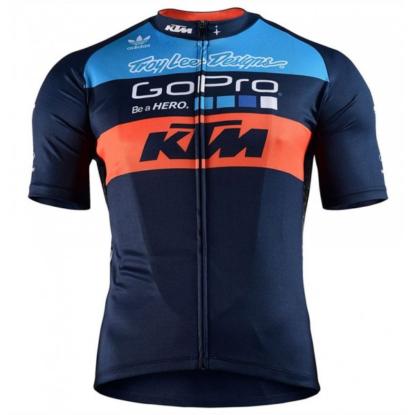 2017 KTM Blau-Orange Radtrikot Kurzarm Radtrikot Kaufen