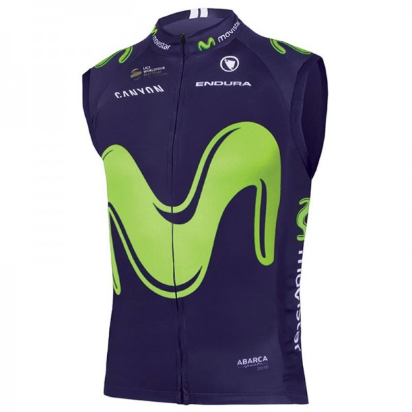2017 Movistar ärmellose Radtrikot Kaufen