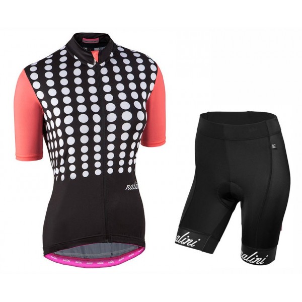 2017 Nalini PRO Optical Damen Schwarz Fahrradbekleidung Satz Radtrikot Kurzarm+Kurz Trägerhose Radtrikot Kaufen