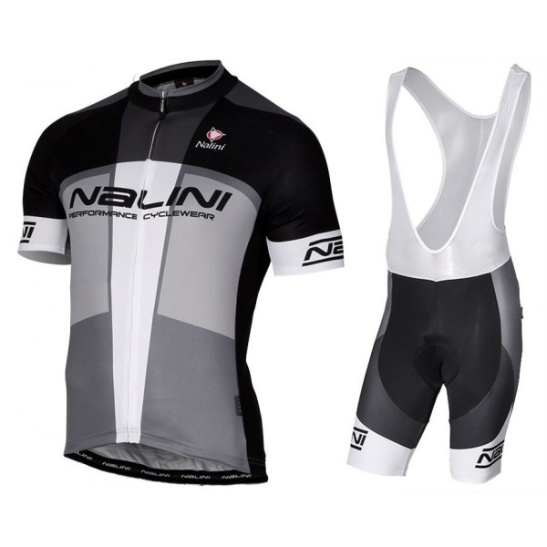 2017 Nalini PRO Artico Schwarz-Gris Fahrradbekleidung Satz Radtrikot Kurzarm+Kurz Trägerhose Radtrikot Kaufen