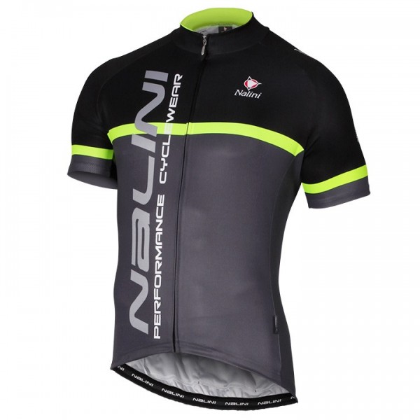 2017 Nalini PRO Brivio Schwarz-Gris Radtrikot Kurzarm Radtrikot Kaufen
