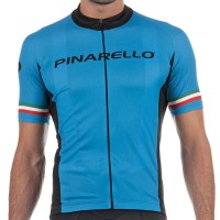 2017 Pinarello Strada Radtrikot Kurzarm-Sky Blau Italia Radtrikot Kaufen