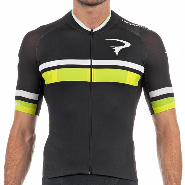 2017 Pinarello Corsa Radtrikot Kurzarm-Schwarz Gelb Radtrikot Kaufen