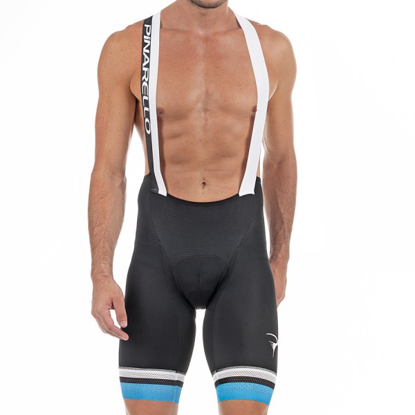 2017 Pinarello Corsa Kurz Trägerhose-Schwarz Sky Blau Radtrikot Kaufen