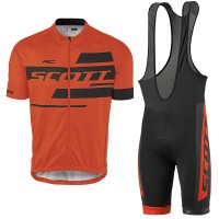 2017 Scott Rc orange Fahrradbekleidung Satz Radtrikot Kurzarm+Kurz Trägerhose Radtrikot Kaufen
