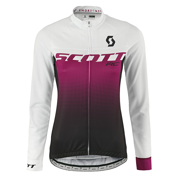 2017 Scott Rc Damen Weiß lila Radtrikot Langarm Radtrikot Kaufen