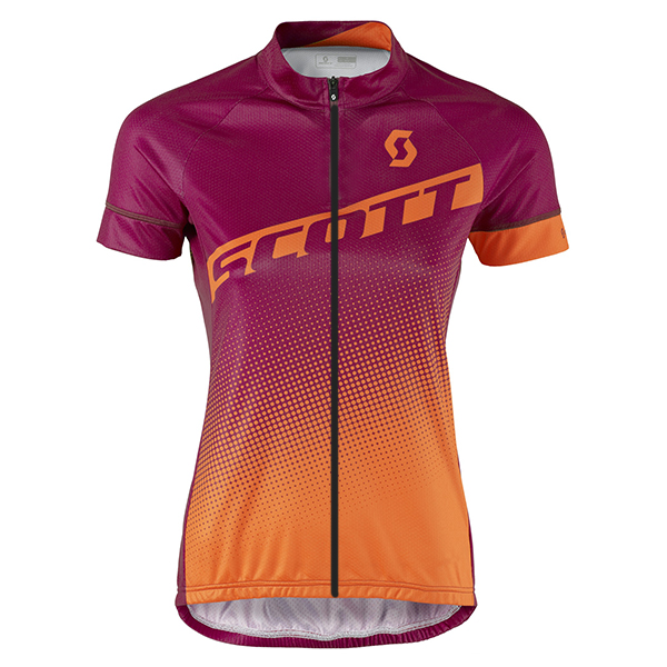 2017 Scott Damen orange violett Radtrikot Kurzarm Radtrikot Kaufen
