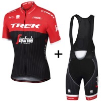 Trek Segafredo Pro 2017 Rot Fahrradbekleidung Satz Radtrikot Kurzarm+Kurz Trägerhose Schwarz Radtrikot Kaufen