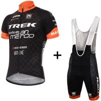 Trek Selle San Marco 2017 Schwarz Fahrradbekleidung Satz Radtrikot Kurzarm+Kurz Trägerhose Radtrikot Kaufen